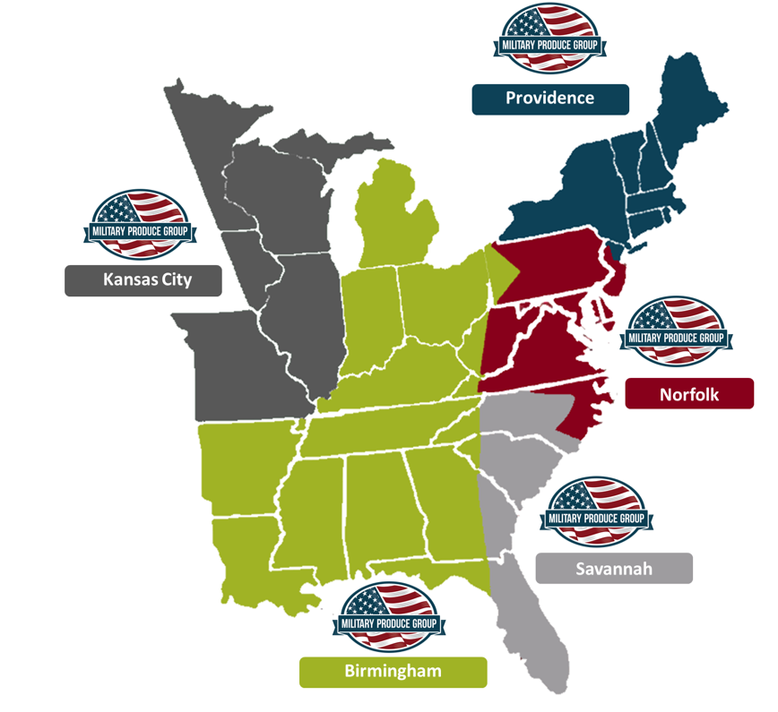Distribution Areas Military Produce Group